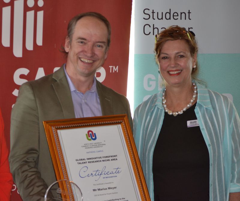 GIFT Award: Mr Marius Meyer, CEO of SABPP, Excellence in the Professionalisation of Talent Management