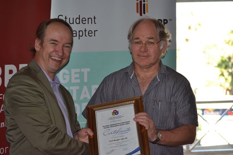 GIFT Award: Prof Burger van Lill,, Excellence in contributing to the field of Human Resource Management