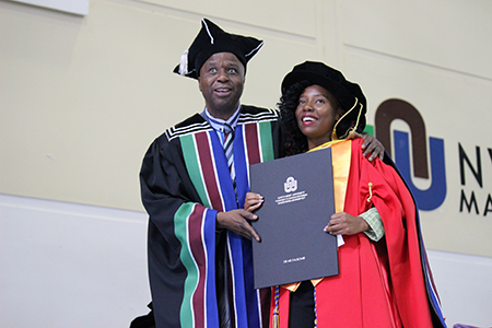 Musawenkosi Saurombe received her PhD in industrial psychology at the North-West University`s (NWU’s) campus in Mahikeng on 25 April 2017. This makes her one of the youngest females in Africa to ever obtain a PhD at the age of 23.  Musawenkosi’s (Musa’s) thesis focused on “The Management perspectives on a talent value proposition for academic staff in a South African Higher Education Institution”.