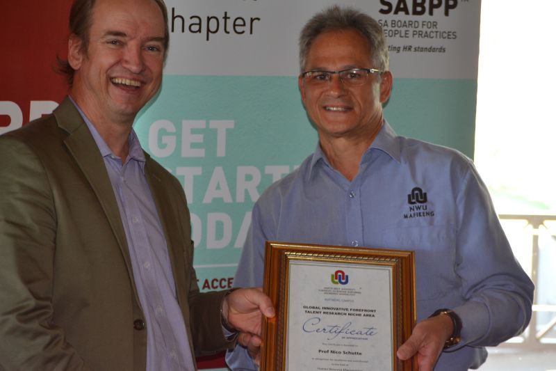GIFT Award: Prof Nico Schutte, Excellence in contributing to the field of Human Resource Management
